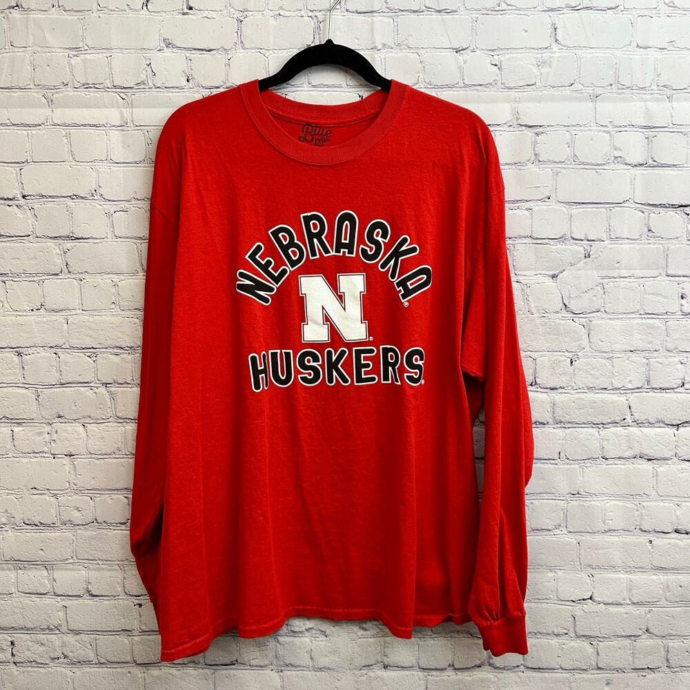 Blue 84 Nebraska Huskers Graphic Long Sleeve Shirt Men's XL Red Team Spirit